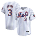 Ldoa NY.Mets #3 Carson Benge Player White Home Replica Stitched Jerseys