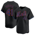 Ldoa NY.Mets #41 Tom Seaver Player Black Alternate Home Limited Stitched Jerseys