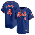 Ldoa NY.Mets #4 Francisco Alvarez Player Royal Home Limited Stitched Jerseys