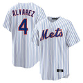 Ldoa NY.Mets #4 Francisco Alvarez Player White Home Game Stitched Jerseys