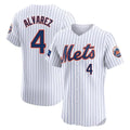 Ldoa NY.Mets #4 Francisco Alvarez Player White Home Limited Elite Stitched Jerseys