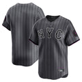 Ldoa NY.Mets Blank Player Gray City Connect Limited Stitched Jerseys