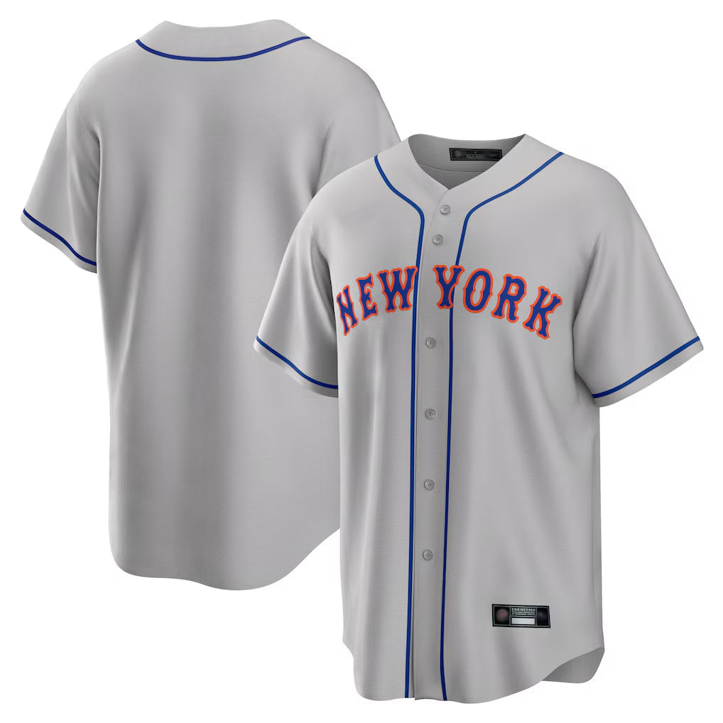 Ldoa NY.Mets Blank Player Gray Road Home Game Stitched Jerseys