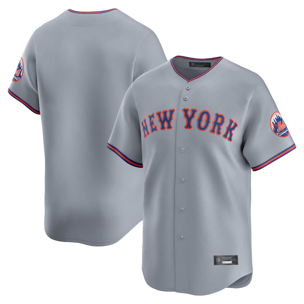 Ldoa NY.Mets Blank Player Gray Road Limited Home Stitched Jerseys