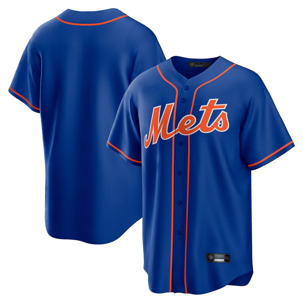 Ldoa NY.Mets Blank Player Royal Home Game Stitched Jerseys