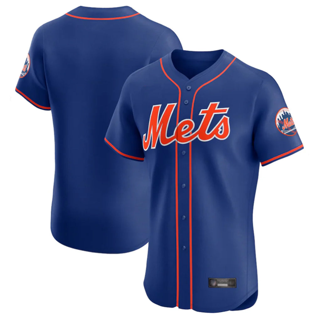 Ldoa NY.Mets Blank Player Royal Limited Elite Home Stitched Jerseys