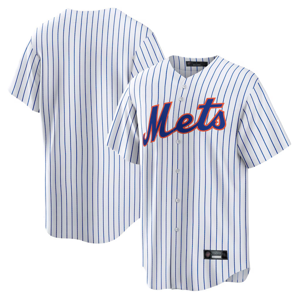 Ldoa NY.Mets Blank Player White Home Game Stitched Jerseys