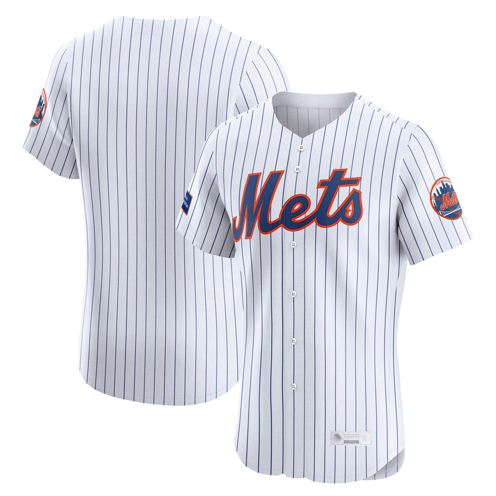 Ldoa NY.Mets Blank Player White Home Limited Elite Stitched Jerseys
