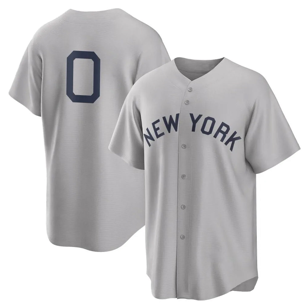 Ldoa NY.Yankees #0 Marcus Stroman Player Gray Field of Dreams Game Stitched Jerseys