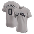 Ldoa NY.Yankees #0 Marcus Stroman Player Gray Limited Elite Home Stitched Jerseys