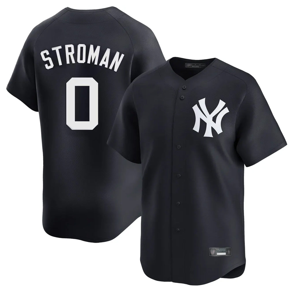Ldoa NY.Yankees #0 Marcus Stroman Player Navy Alternate Limited Home Stitched Jerseys