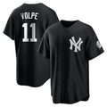 Ldoa NY.Yankees #11 Anthony Volpe Player Black Game Stitched Jerseys