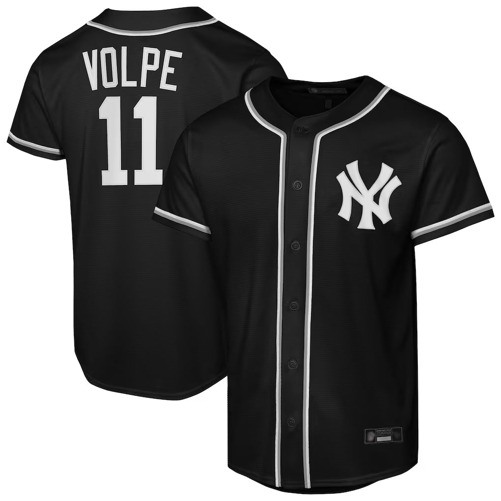 Ldoa NY.Yankees #11 Anthony Volpe Player Black Out Game Stitched Jerseys