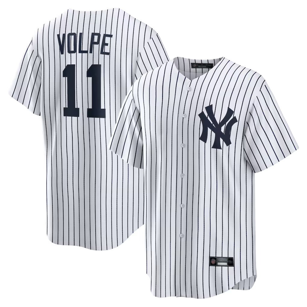 Ldoa NY.Yankees #11 Anthony Volpe Player White Game Home Stitched Jerseys
