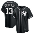 Ldoa NY.Yankees #13 Jazz Chisholm Jr Player Black Out Game Stitched Jerseys