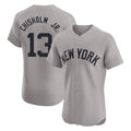 Ldoa NY.Yankees #13 Jazz Chisholm Jr Player Gray Limited Elite Home Stitched Jerseys