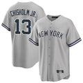 Ldoa NY.Yankees #13 Jazz Chisholm Jr Player Gray Road Game Stitched Jerseys