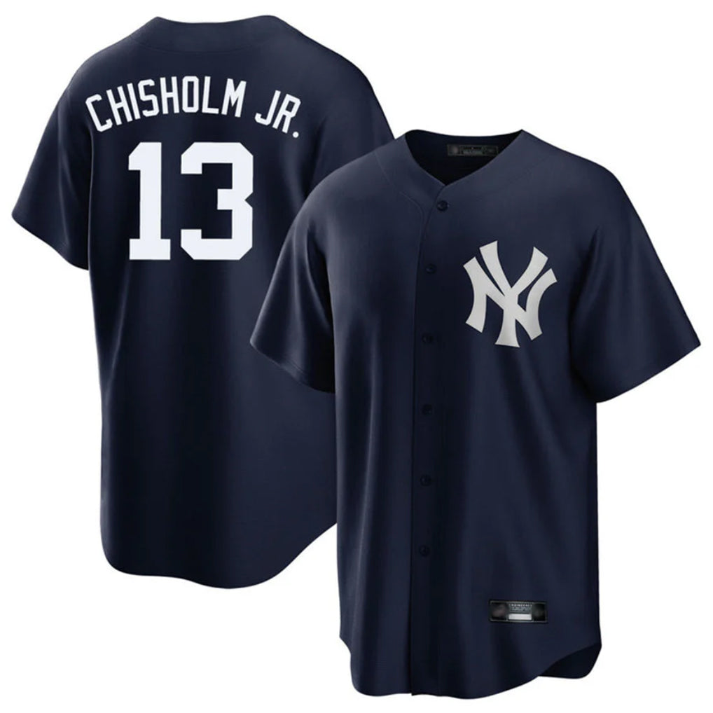 Ldoa NY.Yankees #13 Jazz Chisholm Jr Player Navy Game Stitched Jerseys