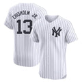 Ldoa NY.Yankees #13 Jazz Chisholm Jr Player White Limited Home Stitched Jerseys