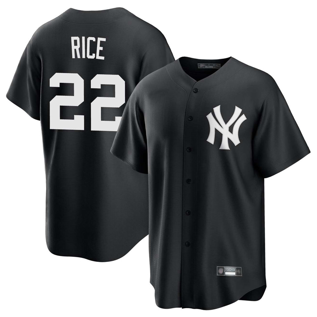 Ldoa NY.Yankees #22 Ben Rice Player Black Game Home Stitched Jerseys