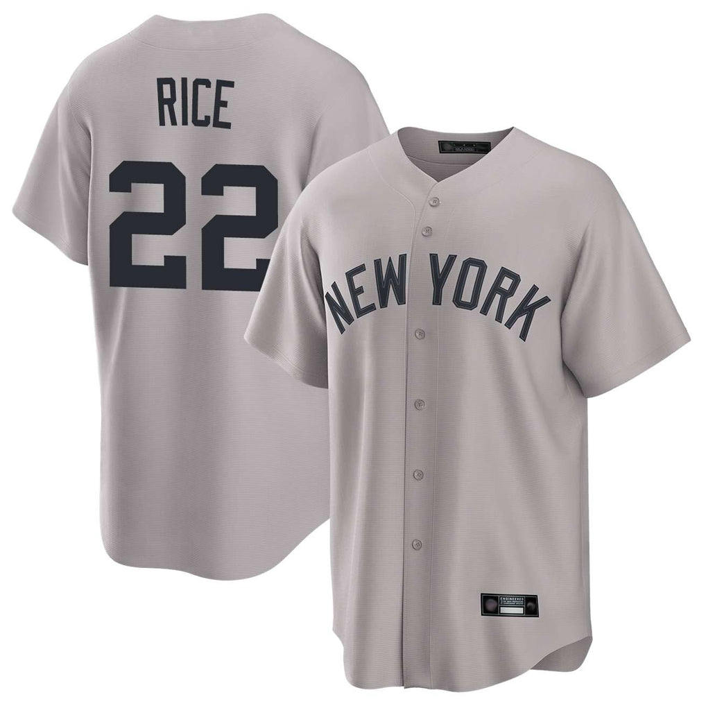 Ldoa NY.Yankees #22 Ben Rice Player Gray Game Home Stitched Jerseys