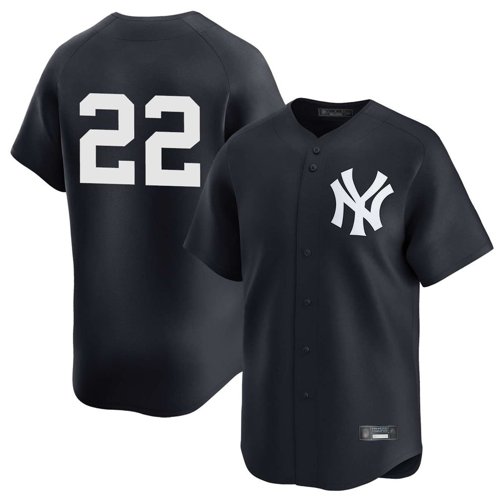 Ldoa NY.Yankees #22 Ben Rice Player Navy Alternate Limited Stitched Jerseys