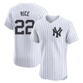 Ldoa NY.Yankees #22 Ben Rice Player White Limited Elite Home Stitched Jerseys