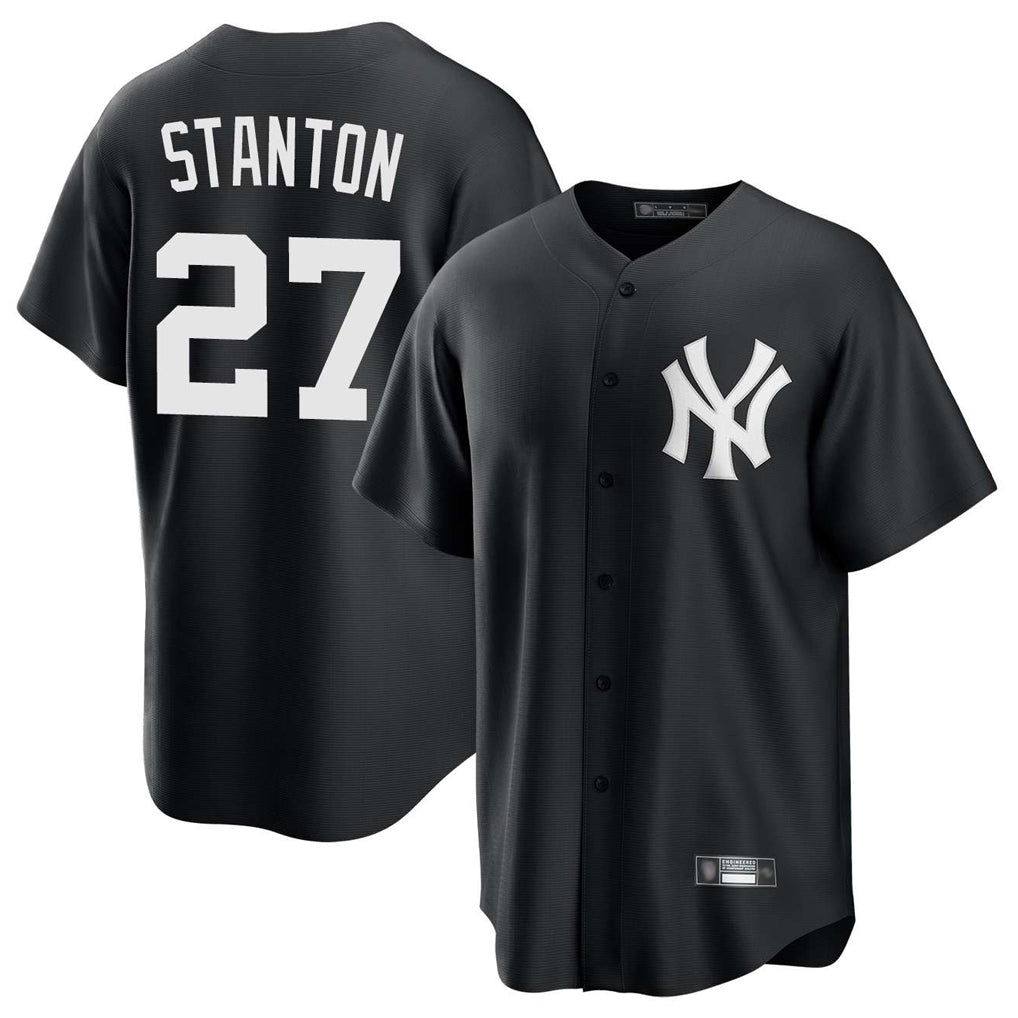 Ldoa NY.Yankees #27 Giancarlo Stanton Player Black Game Stitched Jerseys