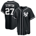 Ldoa NY.Yankees #27 Giancarlo Stanton Player Black Out Game Home Stitched Jerseys