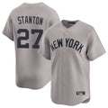 Ldoa NY.Yankees #27 Giancarlo Stanton Player Gray Limited Home Stitched Jerseys