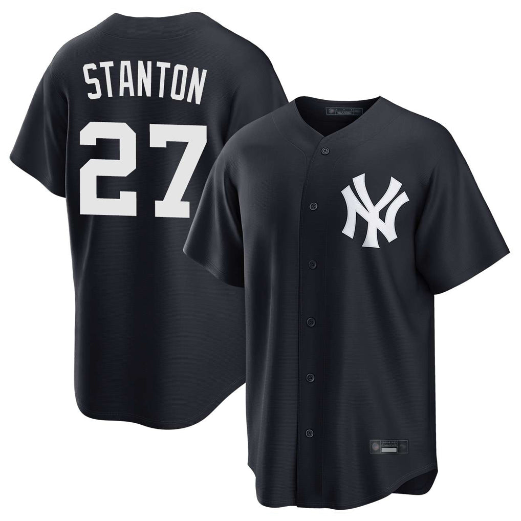 Ldoa NY.Yankees #27 Giancarlo Stanton Player Navy Game Stitched Jerseys