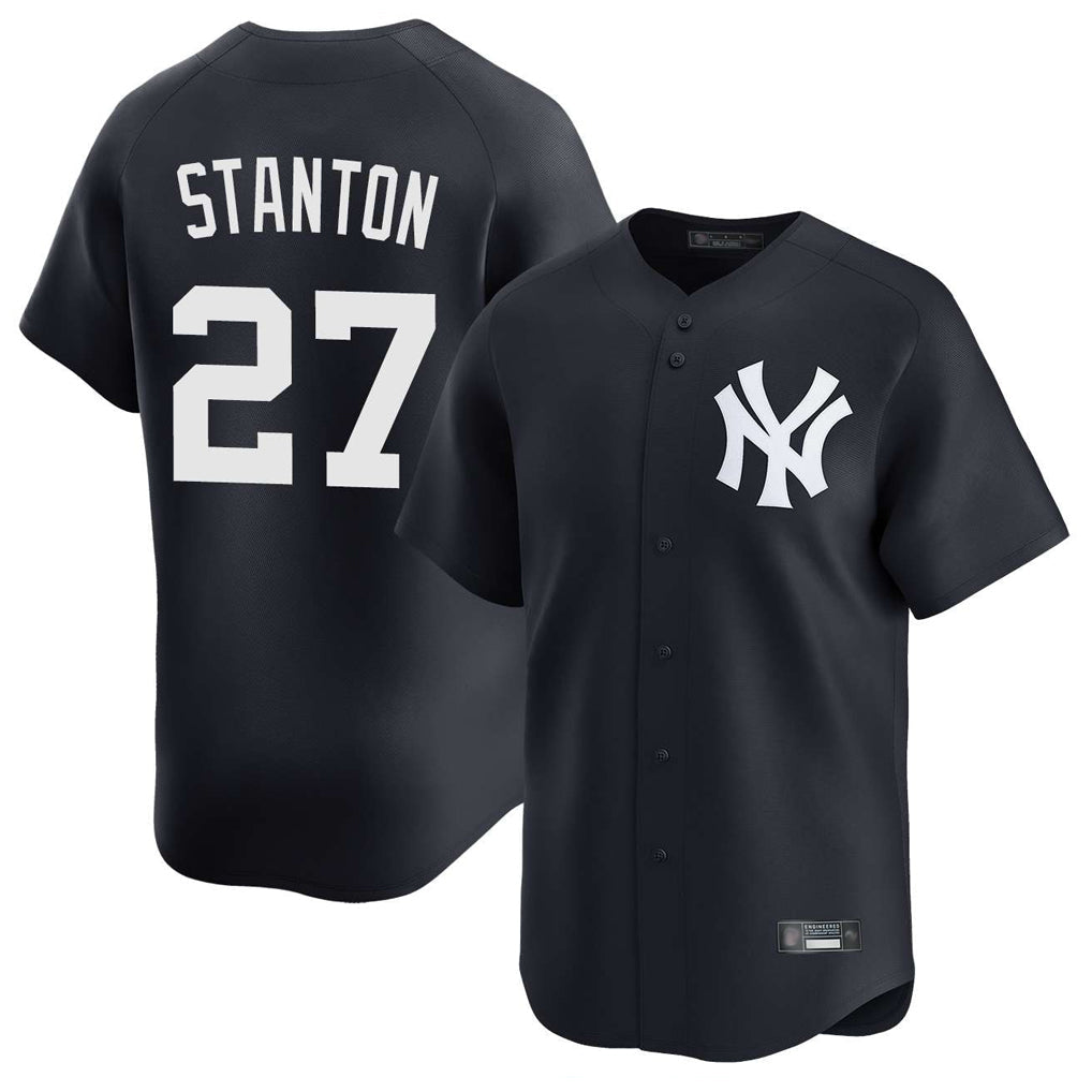 Ldoa NY.Yankees #27 Giancarlo Stanton Player Navy Limited Home Stitched Jerseys