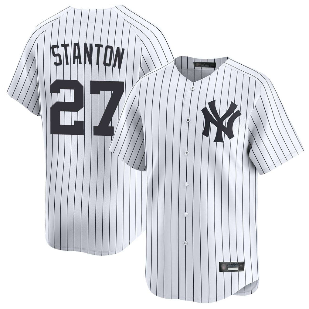 Ldoa NY.Yankees #27 Giancarlo Stanton Player White Limited Home Stitched Jerseys