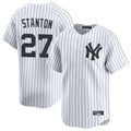 Ldoa NY.Yankees #27 Giancarlo Stanton Player White Limited Home Stitched Jerseys