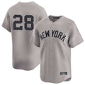 Ldoa NY.Yankees #28 Austin Wells Player Gray Limited Stitched Jerseys