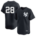 Ldoa NY.Yankees #28 Austin Wells Player Navy Alternate Limited Stitched Jerseys