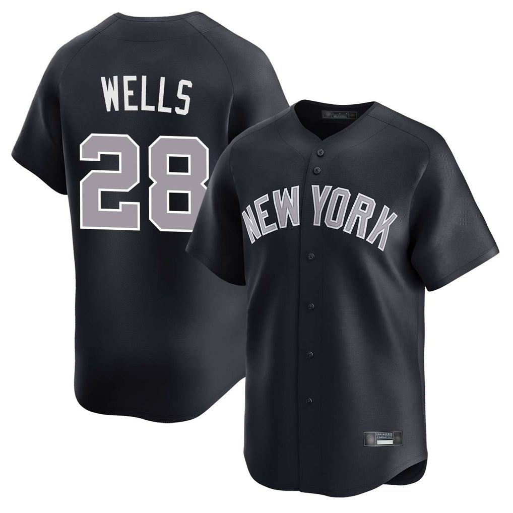 Ldoa NY.Yankees #28 Austin Wells Player Navy Limited Home Stitched Jerseys