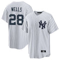 Ldoa NY.Yankees #28 Austin Wells Player White Game Home Stitched Jerseys