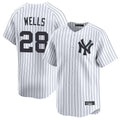Ldoa NY.Yankees #28 Austin Wells Player White Limited Home Stitched Jerseys