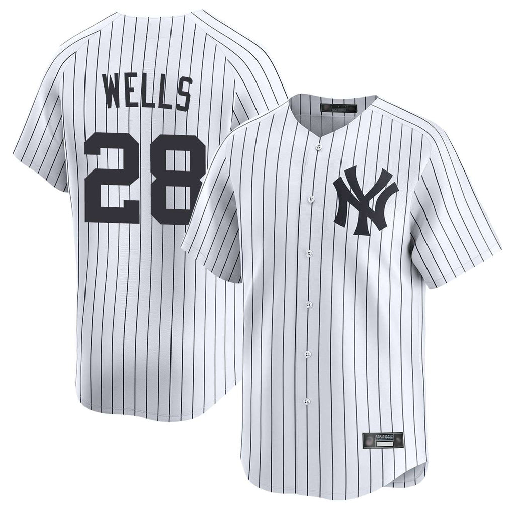 Ldoa NY.Yankees #28 Austin Wells Player White Limited Home Stitched Jerseys