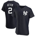 Ldoa NY.Yankees #2 Derek Jeter Player Navy Limited Elite Home Stitched Jerseys