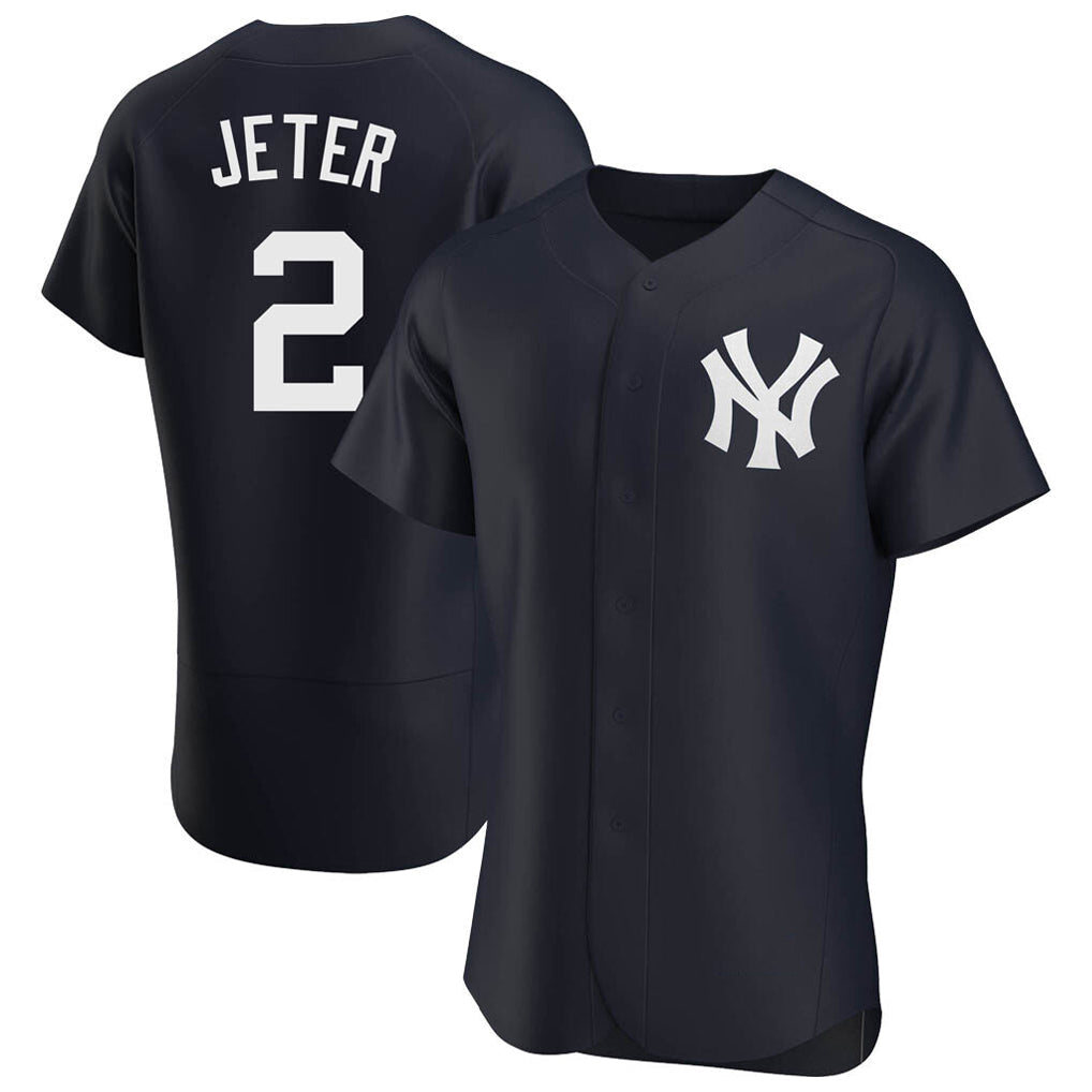 Ldoa NY.Yankees #2 Derek Jeter Player Navy Limited Elite Home Stitched Jerseys
