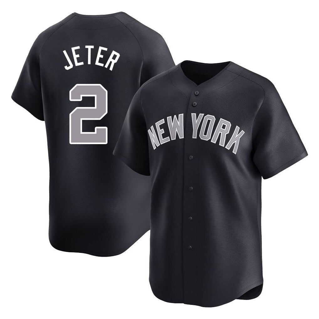 Ldoa NY.Yankees #2 Derek Jeter Player Navy Limited Game Stitched Jerseys