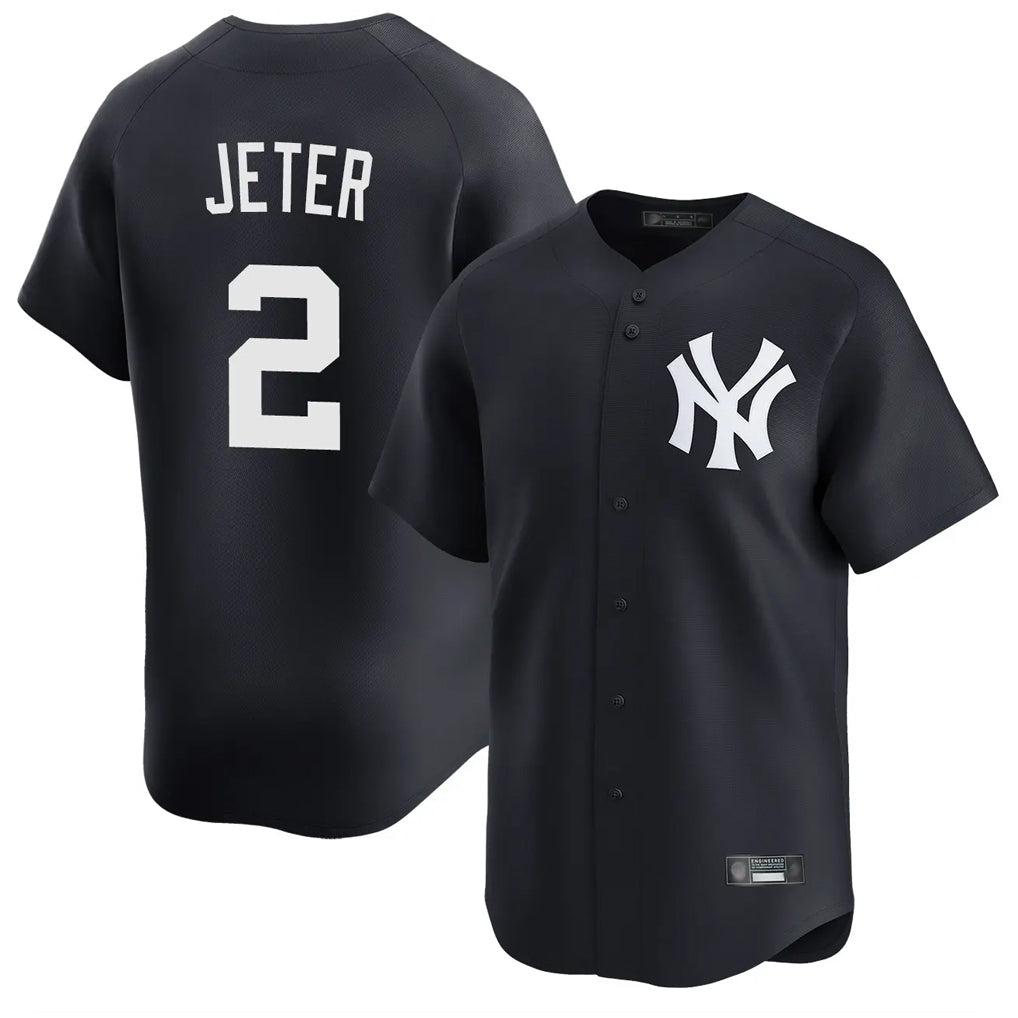 Ldoa NY.Yankees #2 Derek Jeter Player Navy Limited Home Stitched Jerseys