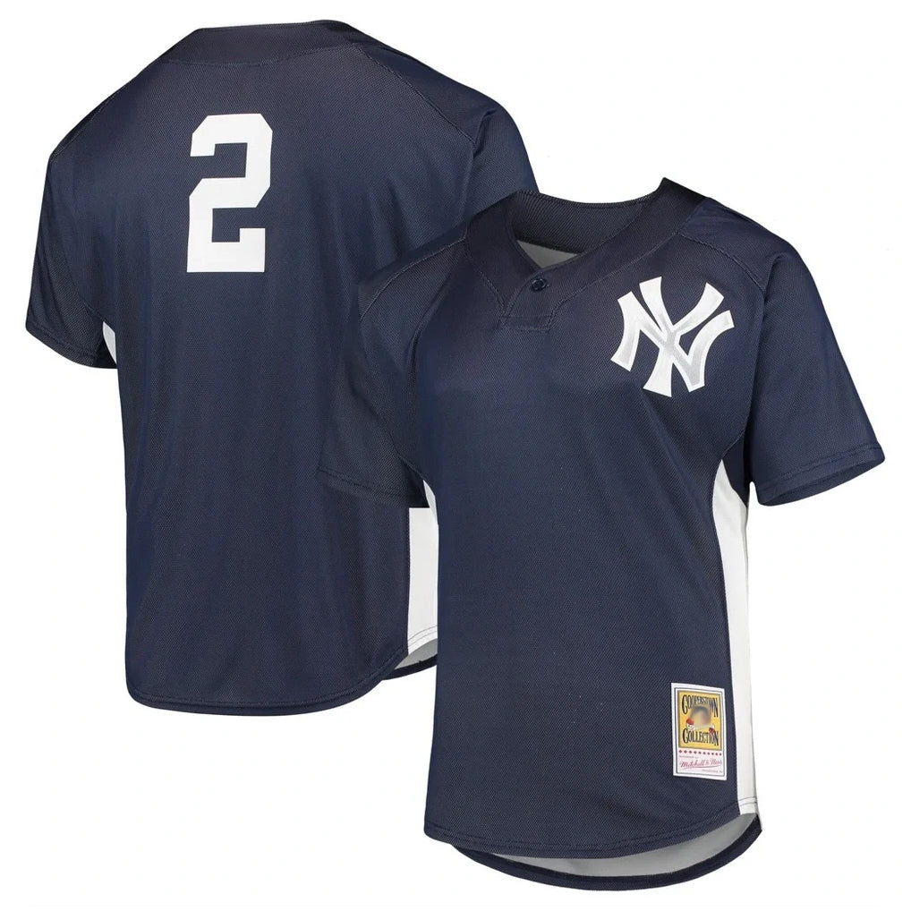 Ldoa NY.Yankees #2 Derek Jeter Player Navy Mitchell & Ness Limited Stitched Jerseys