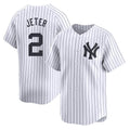 Ldoa NY.Yankees #2 Derek Jeter Player White Limited Home Stitched Jerseys