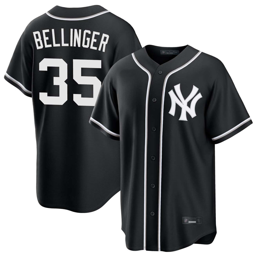 Ldoa NY.Yankees #35 Cody Bellinger Player Black Out Game Stitched Jerseys
