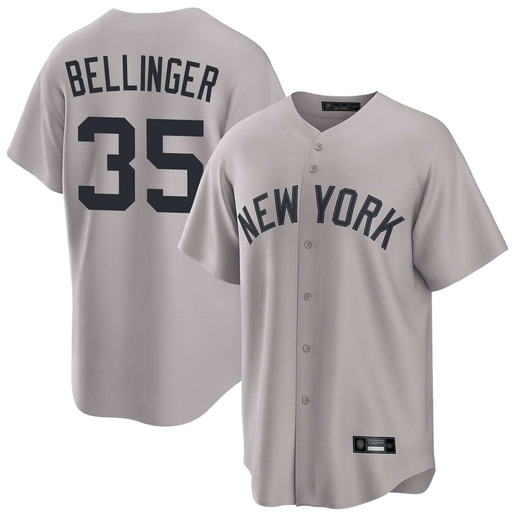 Ldoa NY.Yankees #35 Cody Bellinger Player Gray Game Home Stitched Jerseys