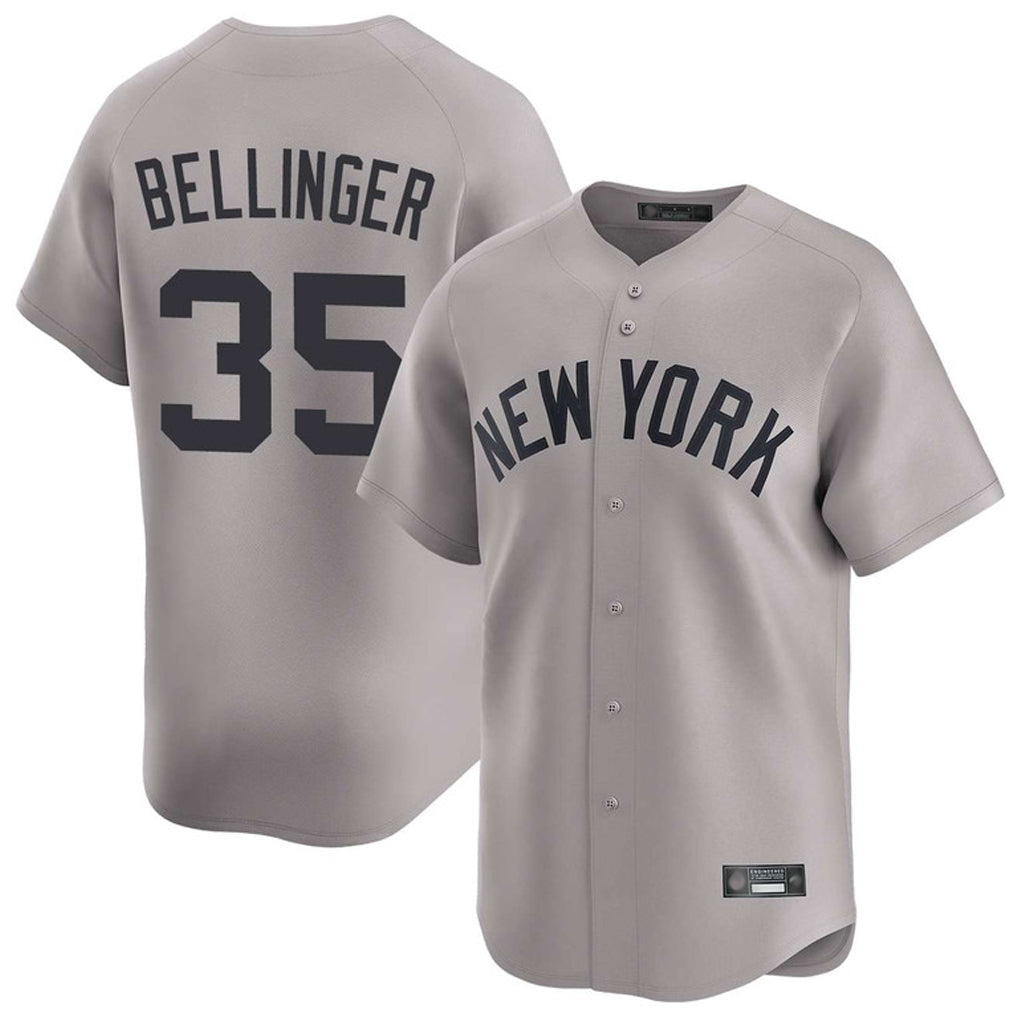 Ldoa NY.Yankees #35 Cody Bellinger Player Gray Limited Home Stitched Jerseys