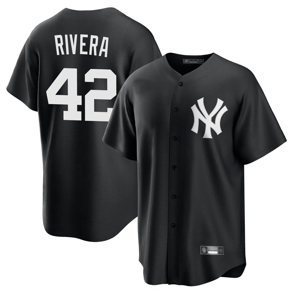 Ldoa NY.Yankees #42 Mariano Rivera Player Black Game Stitched Jerseys